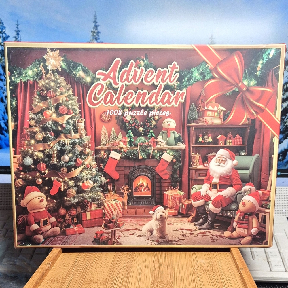 2 for $15 ⭐️ Merry Christmas Advent Calendar 1008 Puzzle Pieces New